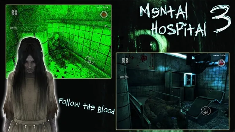 Captura de pantalla de la vista de la cámara en Mental Hospital III Remastered.