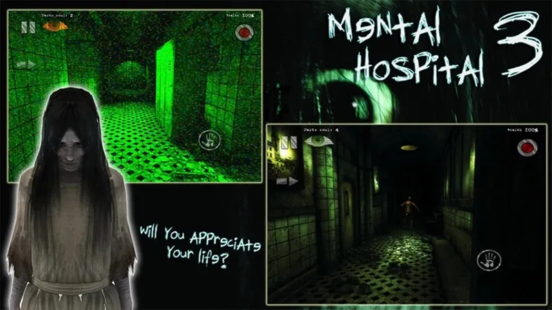 Screenshot de um esconderijo no Mental Hospital III Remastered.