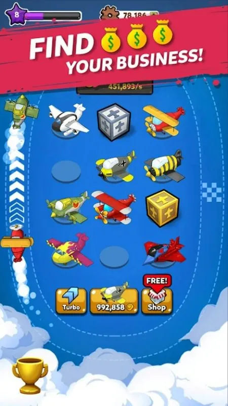 Desbloqueando recursos avançados no Merge AirPlane MOD APK.