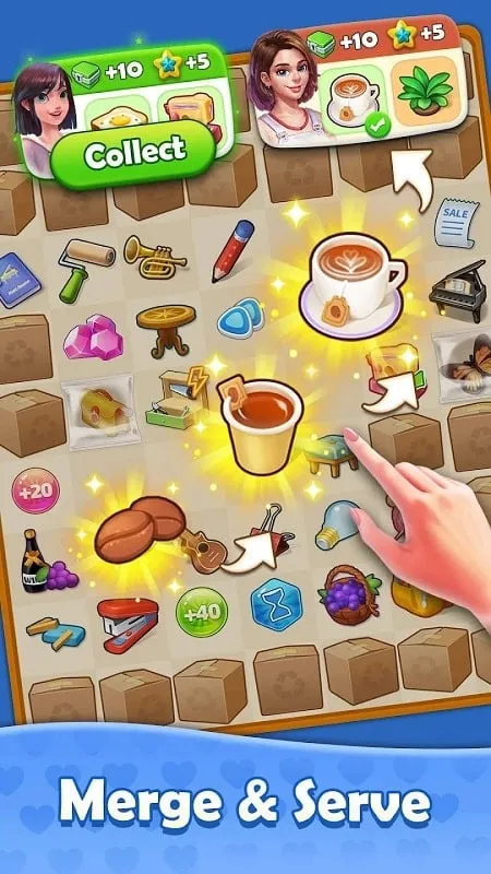 Game Merge Decor: Home Design bản mod tiền vàng kim cương không giới hạn