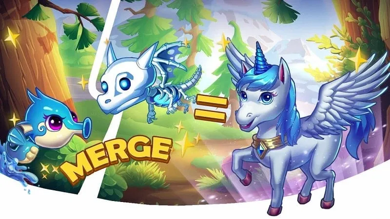 Gameplay screenshot of Merge Elves showing the merging of elves.