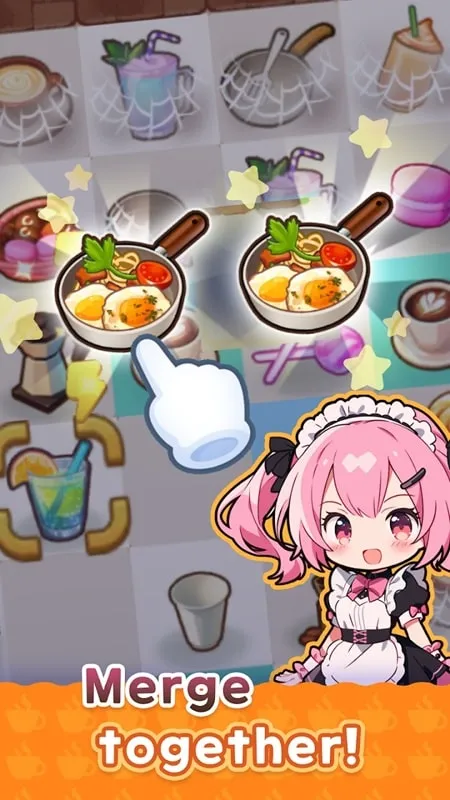 Memecahkan masalah layar hitam di Merge Maid Cafe MOD APK.