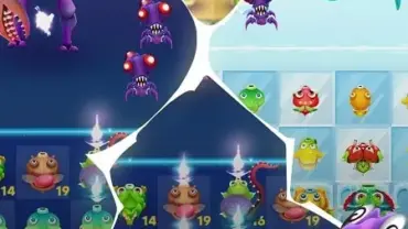 Gameplay of Merge Plants: Aliens Defense on Android.