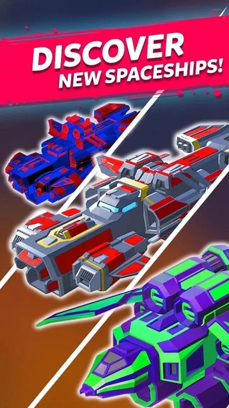 Diverse spaceship models available for merging.