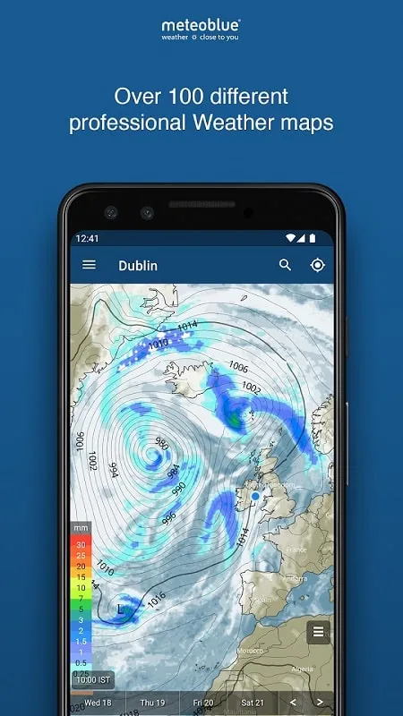 meteoblue tiempo mapa mod para android
