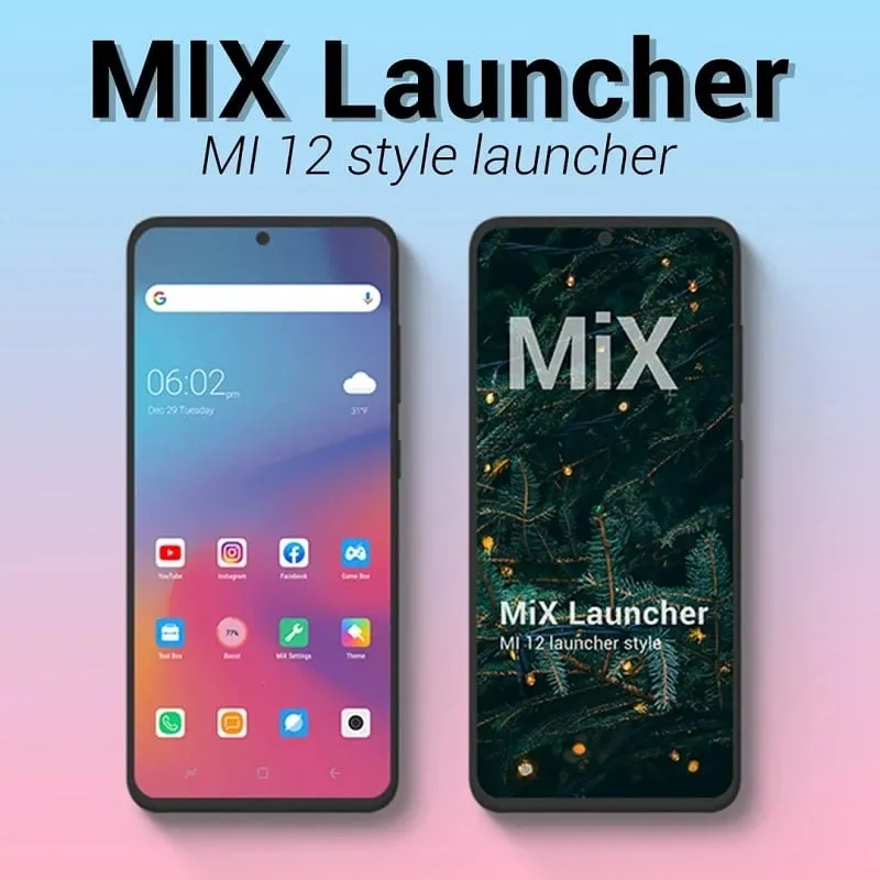 MiX Launcher 2 for Mi Launcher MOD hiển thị các chủ đề