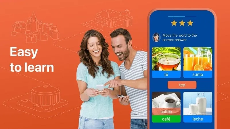 Mondly Languages mod apk showing language selection