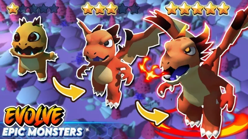 Giao diện trong game Monster Tiles TD MOD APK với các tính năng MOD.