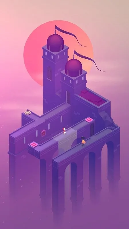 Screenshot displaying all levels unlocked in Monument Valley 2 mod apk.