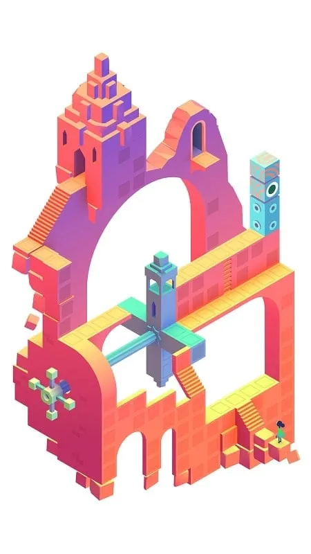 In-game settings menu for adjusting graphics and performance options in Monument Valley 2.