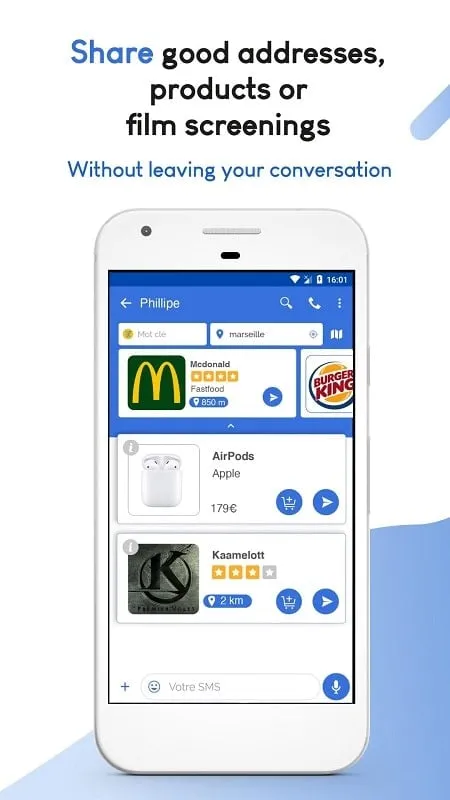Mood Messenger mod interface showing premium features