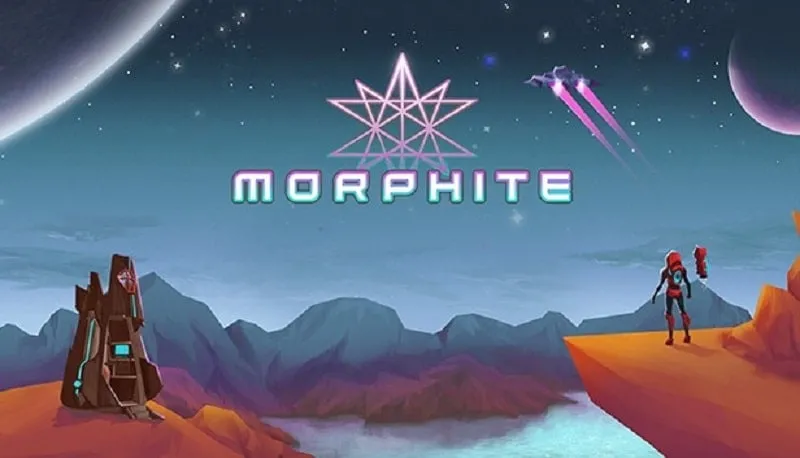 Tangkapan layar dalam game Morphite yang menampilkan gaya visual dan lingkungan yang unik.