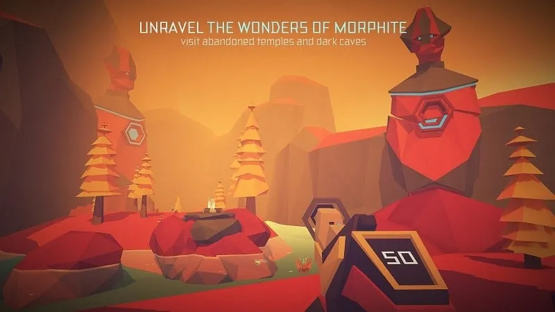 Tampilan gameplay Morphite Premium MOD APK dengan uang tak terbatas