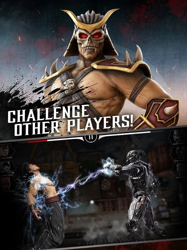 Imagem com botão de download do MORTAL KOMBAT MOD APK grátis