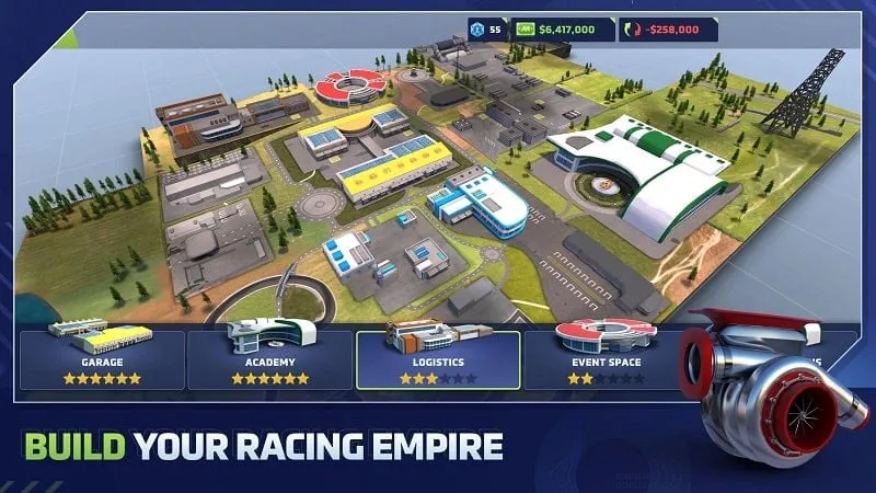 Tela de instalação do Motorsport Manager 4 no Android