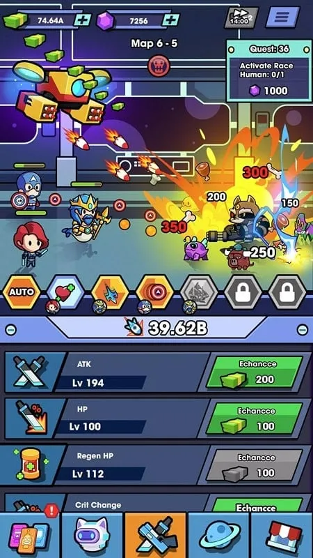 Multiverse War gameplay interface highlighting the mod menu.