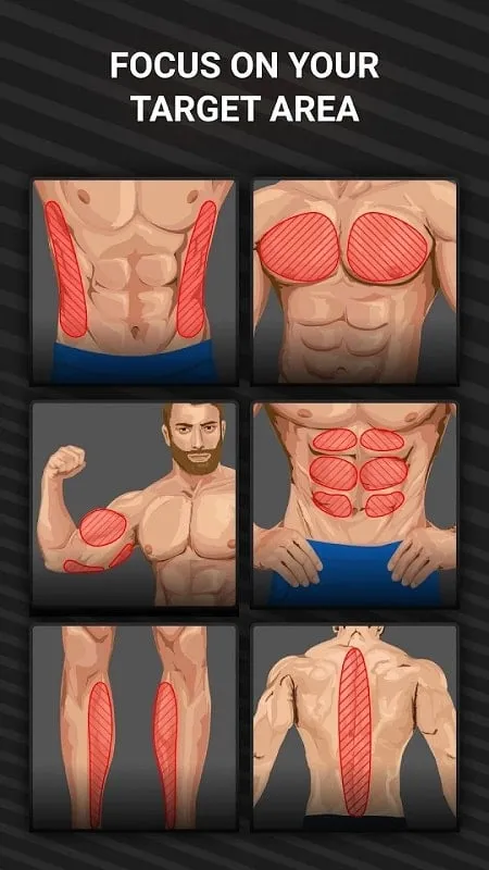 Muscle Booster Workout Planner mod displaying exercise plan