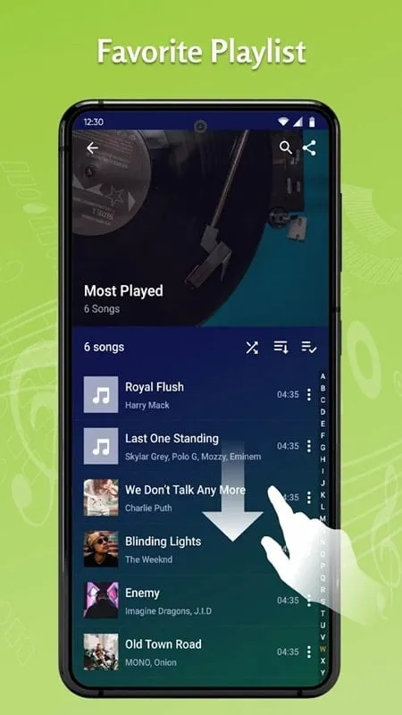 Music Player hiển thị nhiều định dạng âm thanh được hỗ trợ