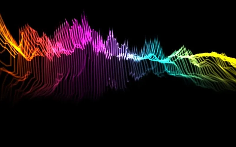 Interfaz del mod de Music Visualizer mostrando funciones premium