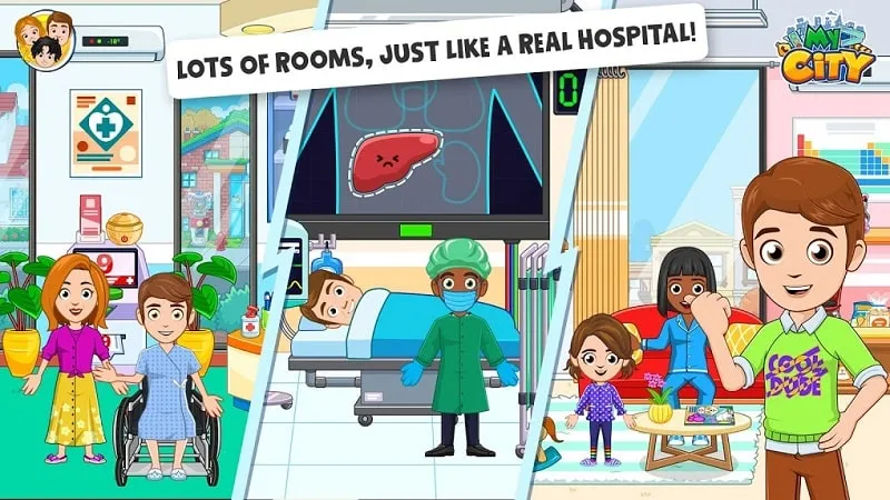 Tải My City Hospital MOD APK trên điện thoại Android.