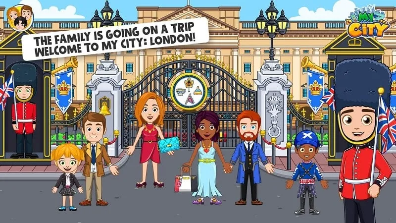 Interagindo com personagens em My City: London.