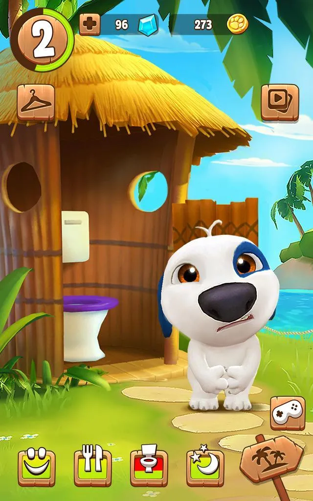 Hank interacting with animals in My Talking Hank.