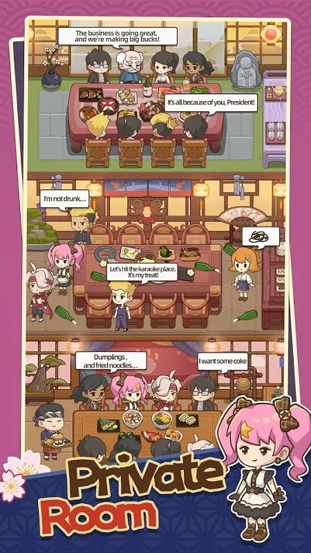 Decorating your sushi restaurant in My Sushi Story.