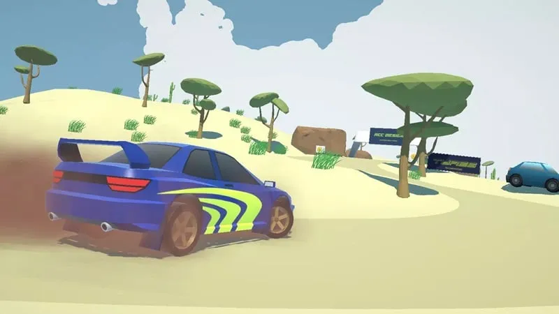 Captura de pantalla que muestra la función de dinero infinito dentro de N3Rally MOD APK.