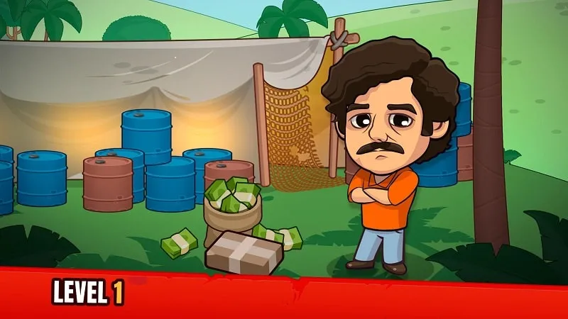 Hình ảnh trong game Narcos Idle Cartel.