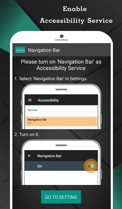 Tampilan antarmuka Navigation Bar for Android MOD dengan fitur premium