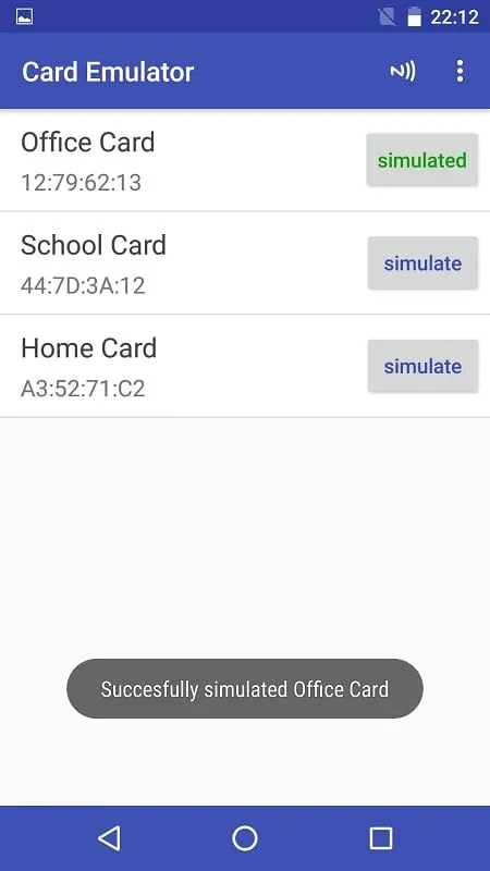 NFC Card Emulator Pro card emulation process