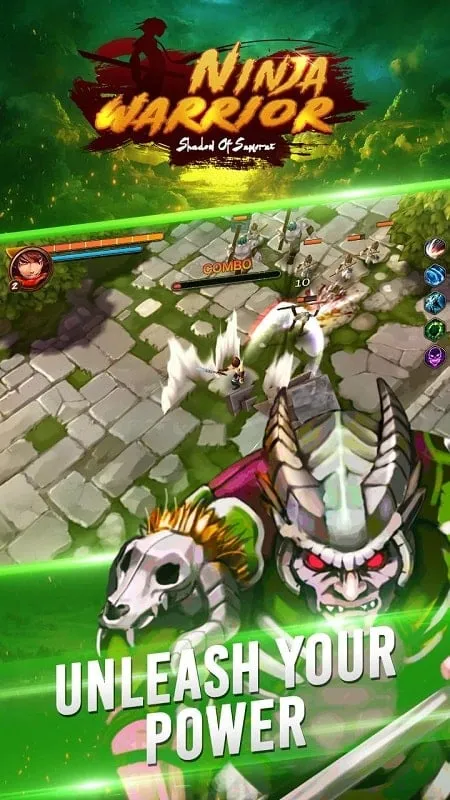 In-game scene showcasing character abilities and environment.