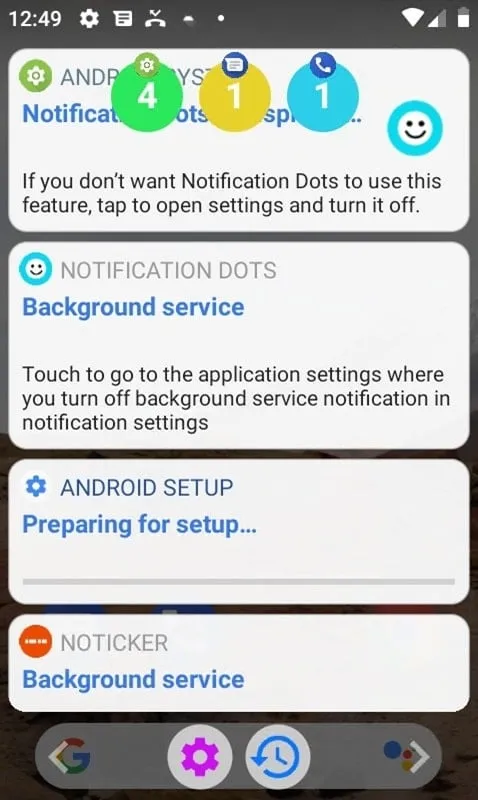 Visão geral dos recursos do mod Notification Dots