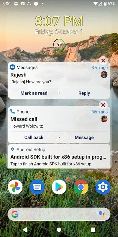 Notification Widget mod customization options