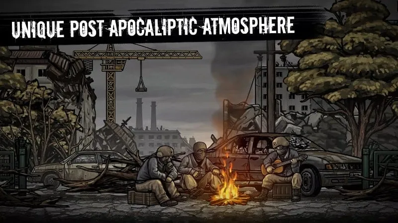 Gameplay screenshot showcasing unlimited energy and health in Nuclear Day MOD.