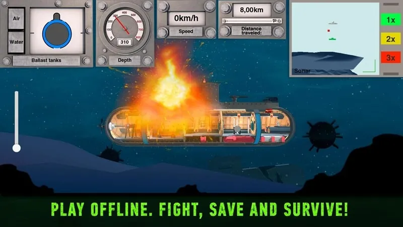 Instalando o Nuclear War Submarine inc MOD APK no Android.