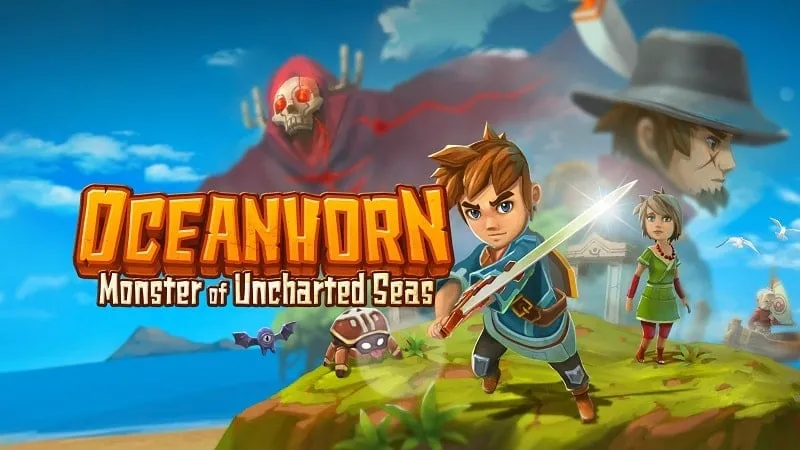 Personagem principal do Oceanhorn em ação.