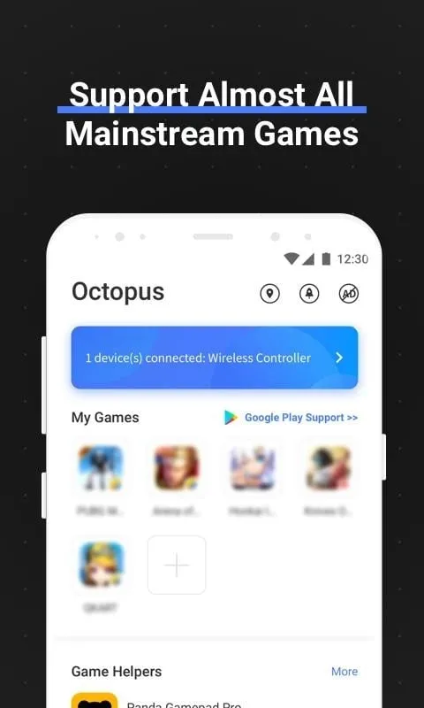 Interface do Octopus Keymapper mod mostrando recursos premium