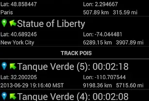 Ultra GPS Logger interface showing various features