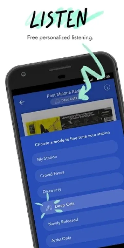 Antarmuka Pandora mod dengan fitur premium tidak terkunci