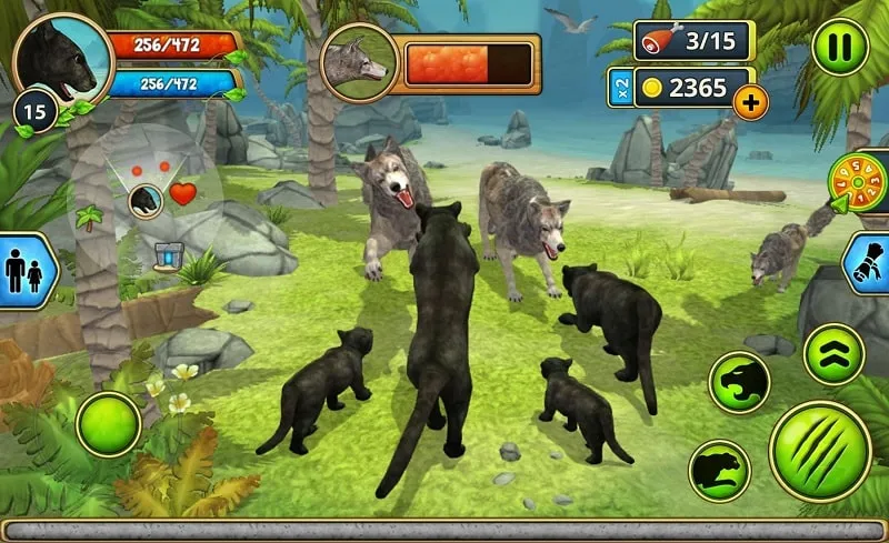 Instalando o Panther Family Sim Online MOD APK no Android.