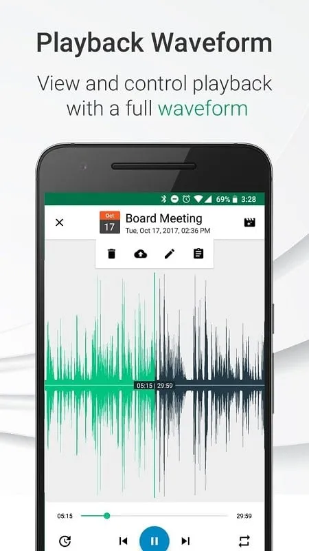 Parrot Voice Recorder mod interface showing premium features