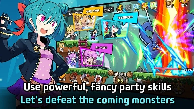 Personagens do jogo Party Hero MOD APK