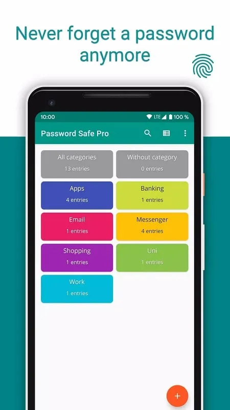 Giao diện Password Safe mod hiển thị tính năng premium