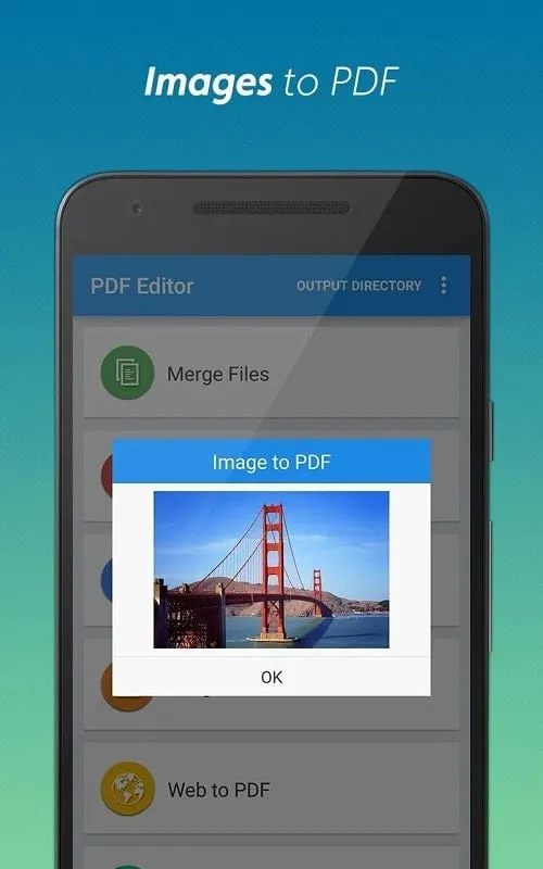 PDF editor PDF converter pro mod apk mostrando recurso de mesclagem