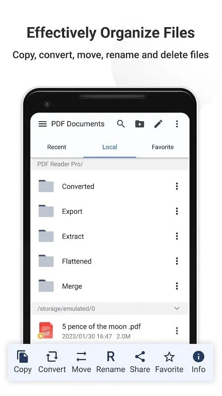 Showcase of PDF Reader Pro MOD features
