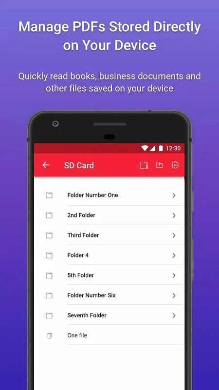 PDF Viewer Book Reader apk displaying file management