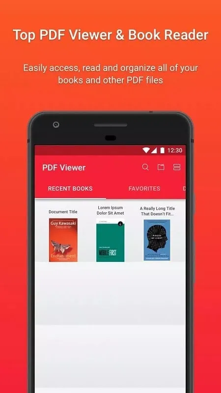 PDF Viewer Book Reader mod interface showing premium features