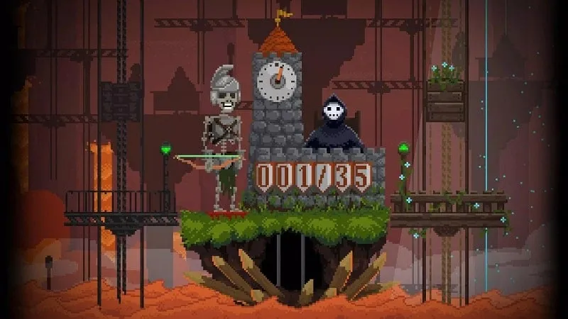 Gameplay do jogo Peace Death mostrando a mecânica de decisão do destino.