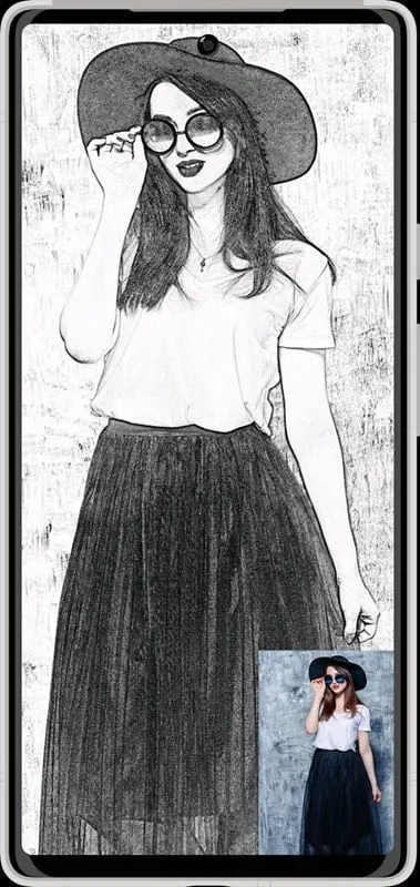 Ví dụ đầu ra của Pencil Photo Sketch mod